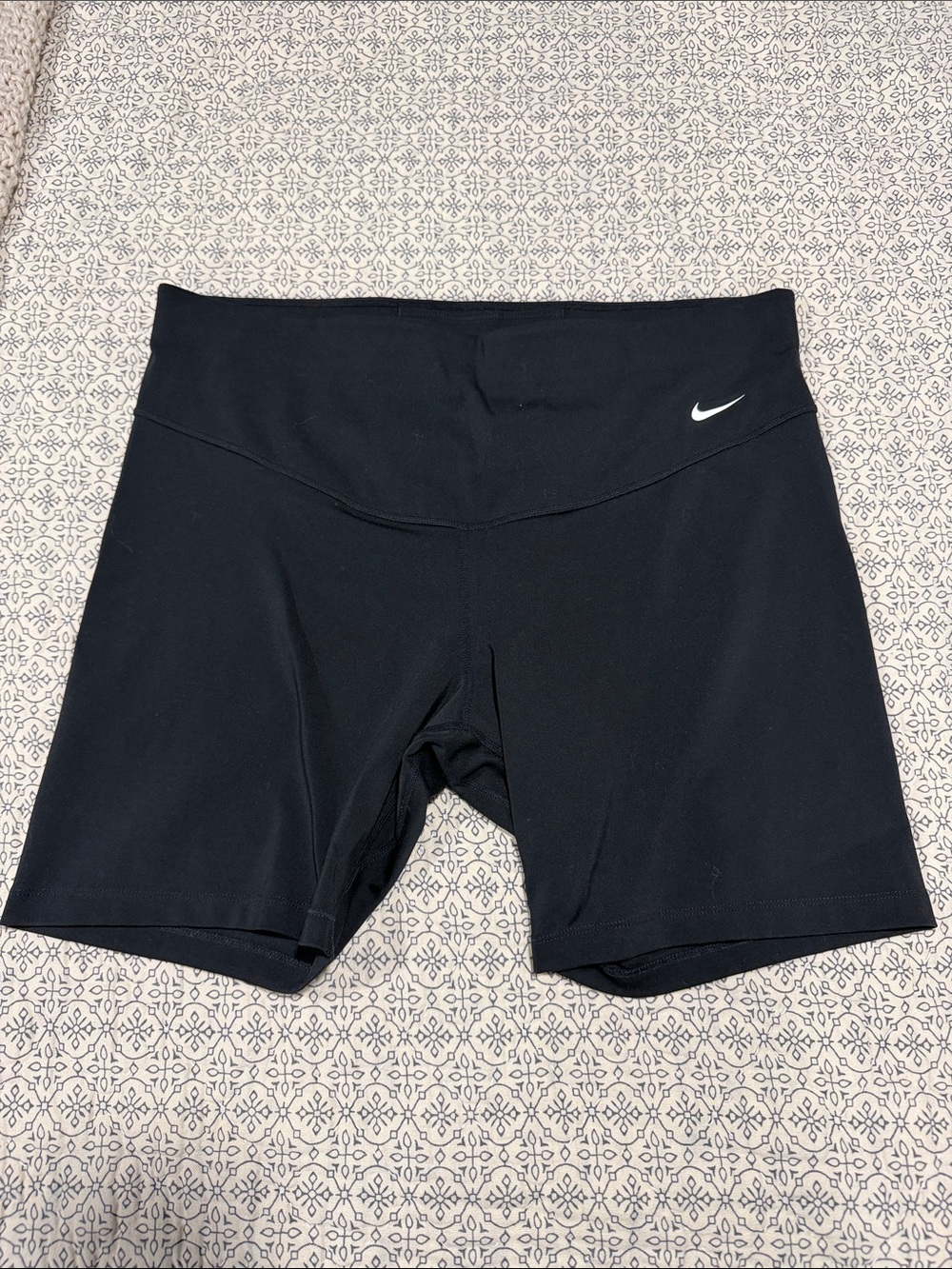 Nike Black High-Rise Athletic Bike Shorts with Swoosh